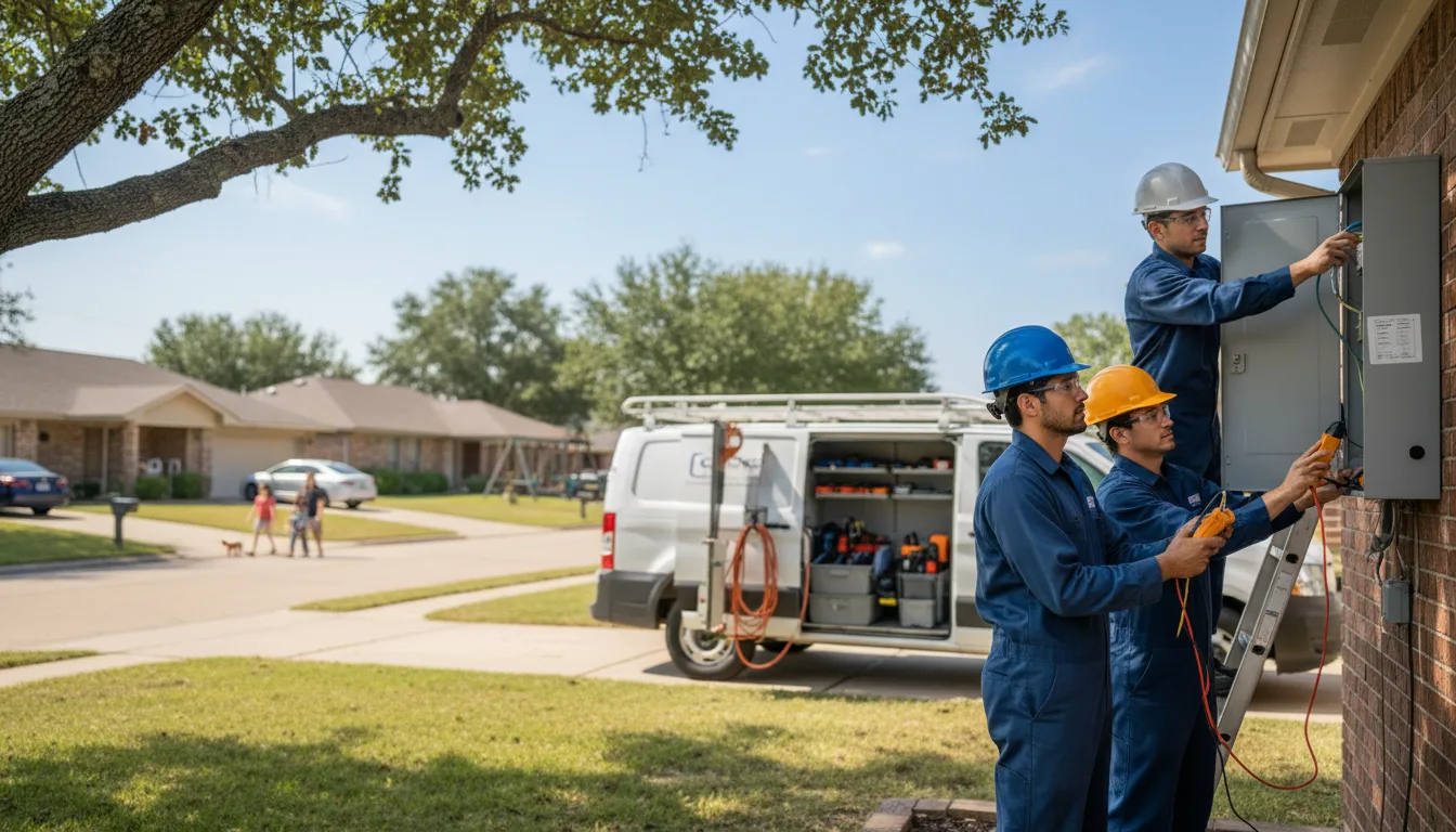 Certified electrician providing emergency electrical services in Cee Vee, TX